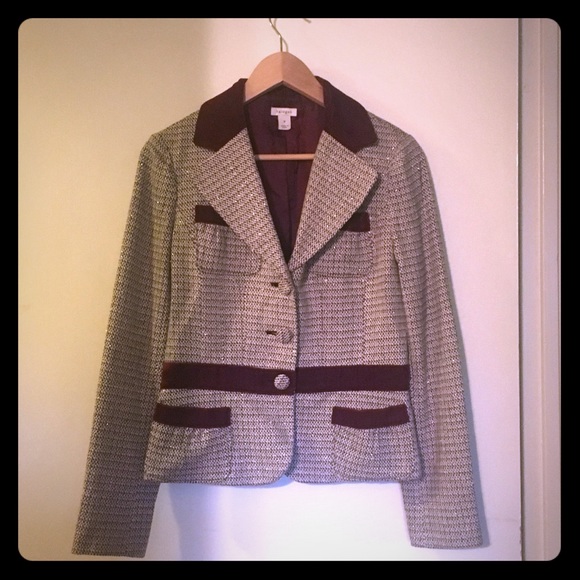 NWOT Neiman Marcus couture, tailored trimmed tweed blazer - Picture 2 of 15